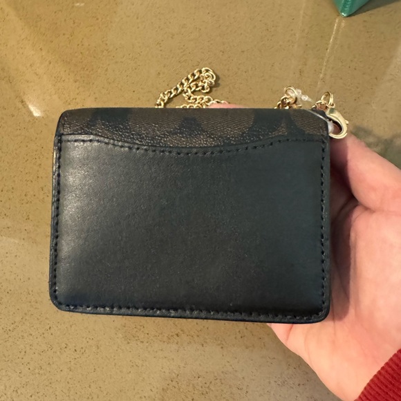 NEW! Coach Mini Wallet On A Chain signature canvas - Picture 7 of 10